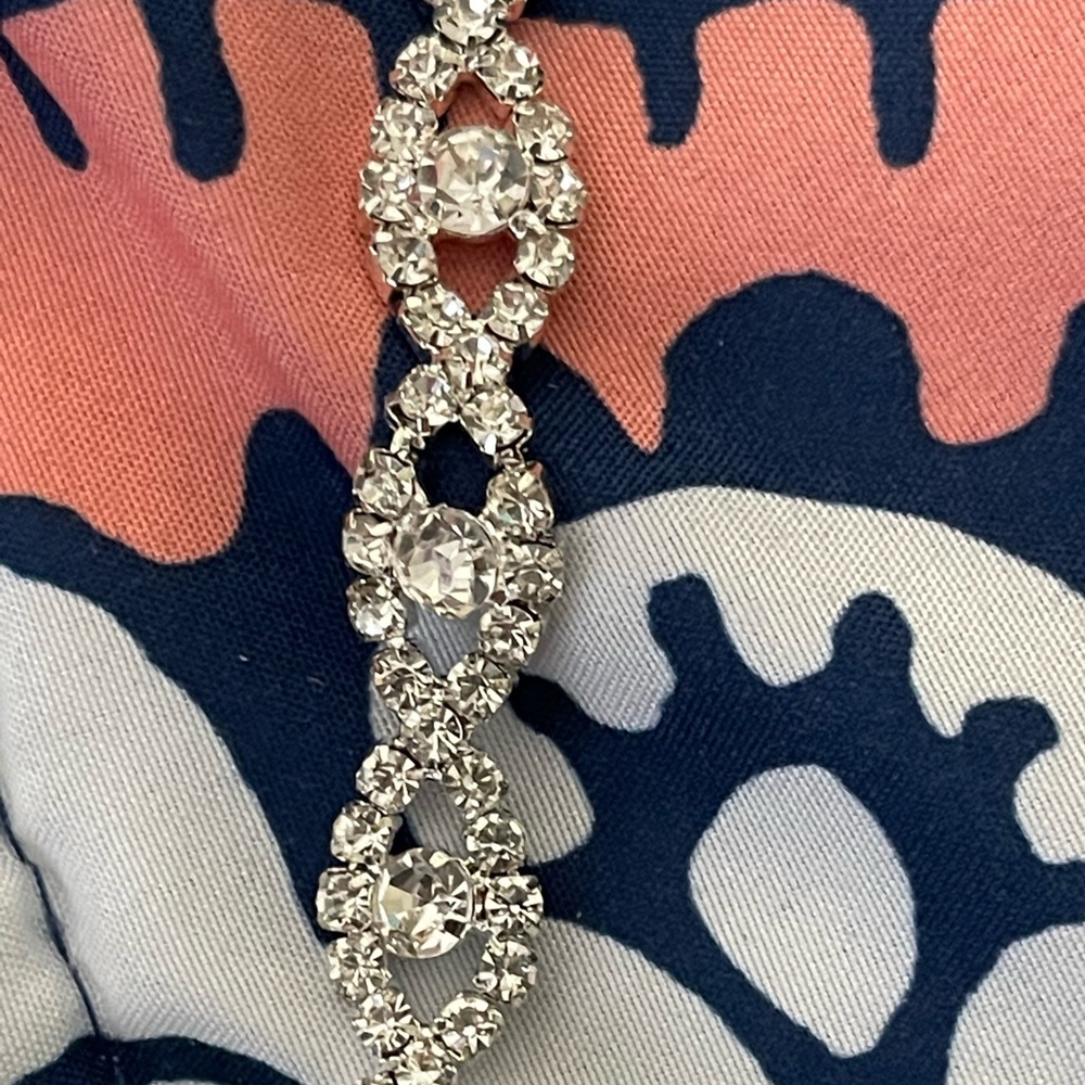 Miraculous Garden Silver Plated Infinity Shiny Rhinestone Choker Necklace